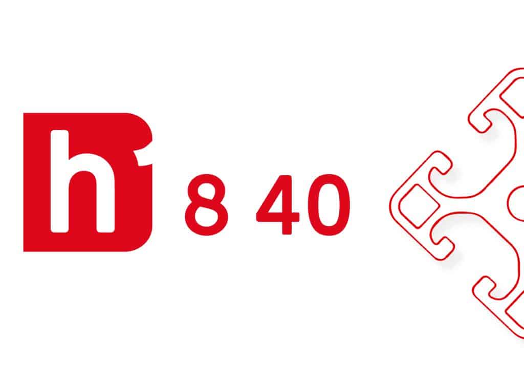 logo profilé aluminium gamme elcom h'8 40