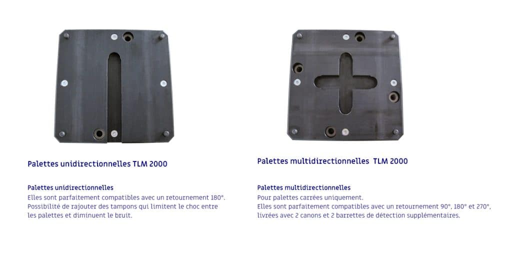 Palettes porte-pièce du Système de transfert à palette TLM 2000